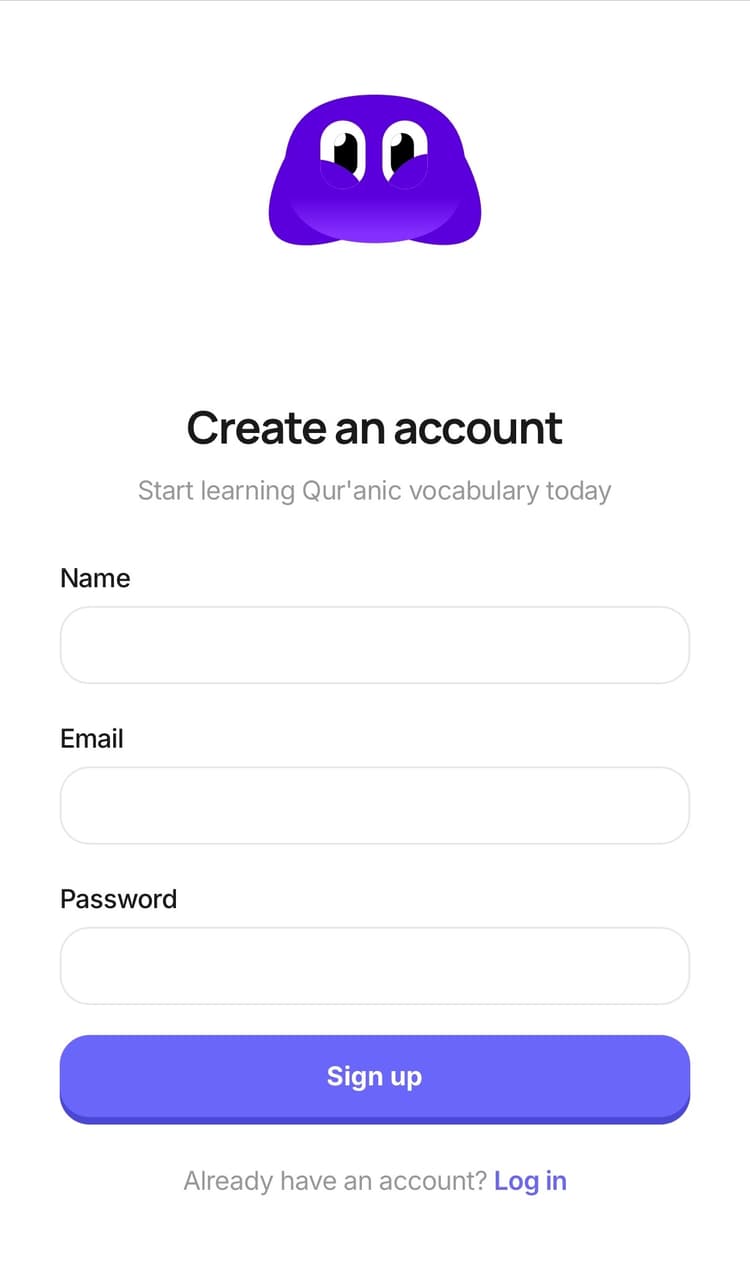2. Create your account