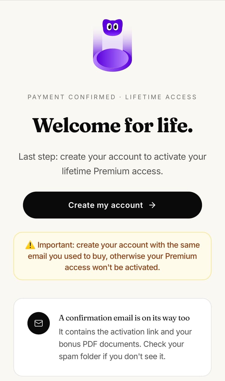 1. Payment confirmed